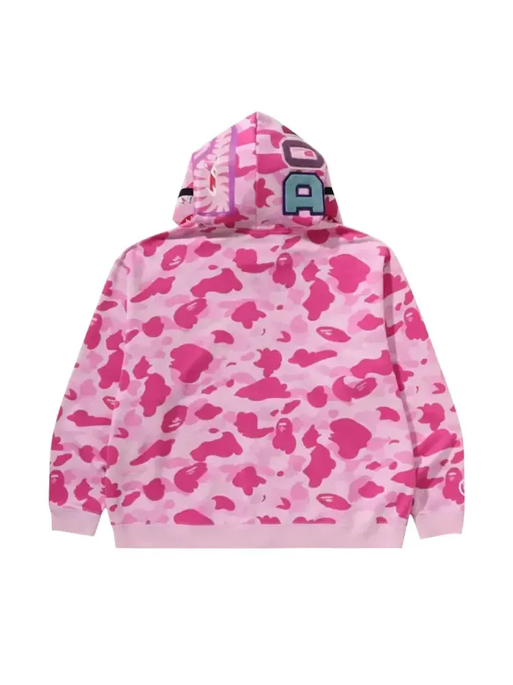 Худи на молнии с рисунком акулы из искусственного меха от BAPE x Cactus Jack x Don Toliver — изображение 2 из 2, розовый