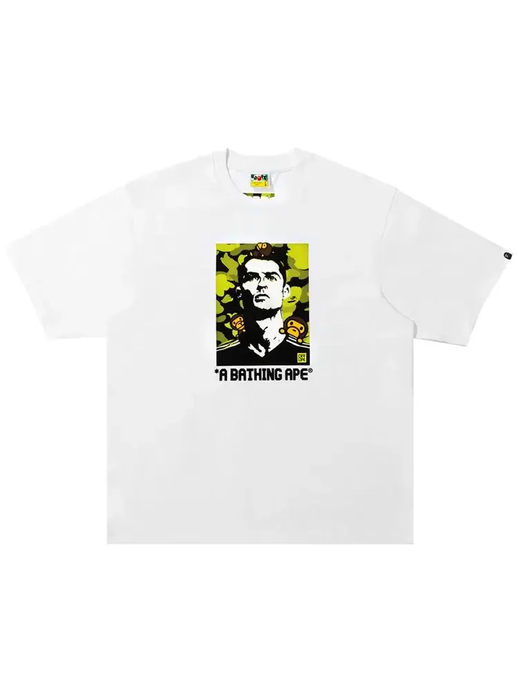 Футболка BAPE x CR7 Life Baby Milo свободного кроя — белый