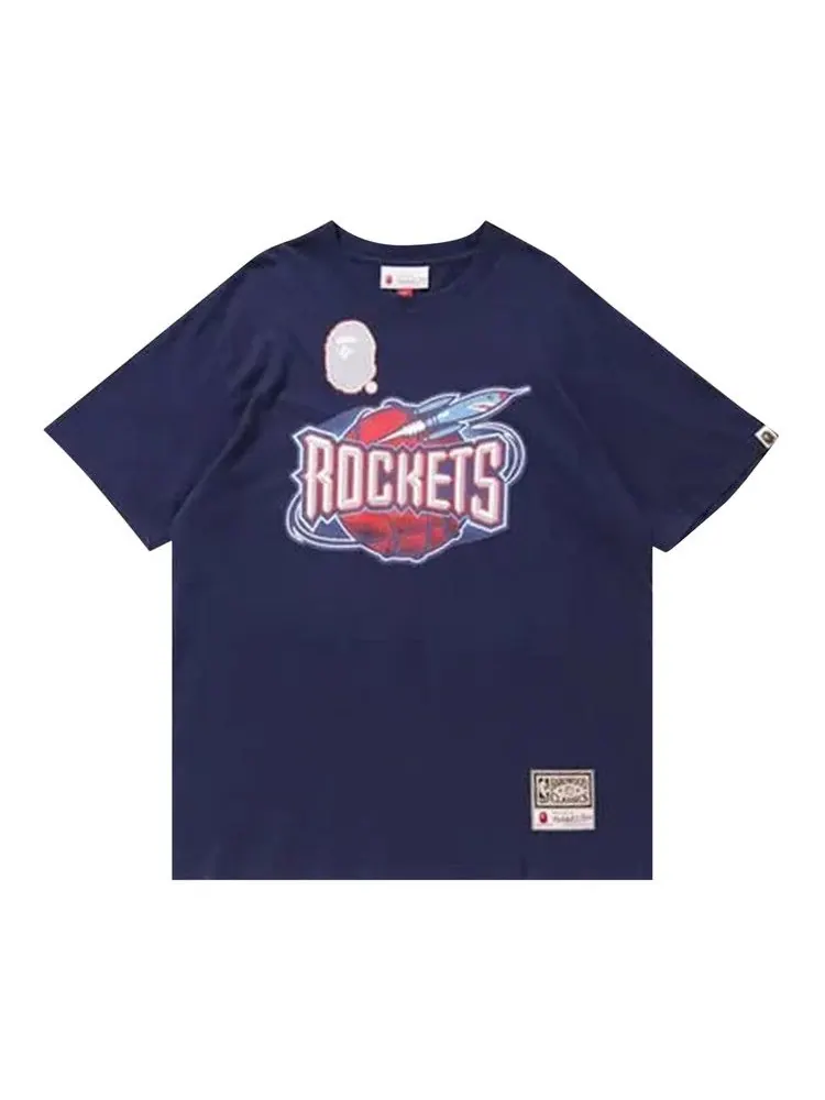 Футболка BAPE x Mitchell & Ness Rockets Tee — синий