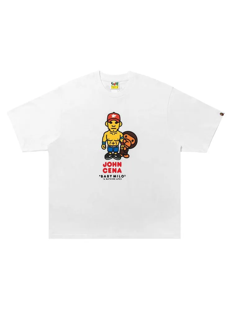 Футболка BAPE x WWE John Cena Baby Milo Relaxed Fit Tee — изображение 1 из 2, белый