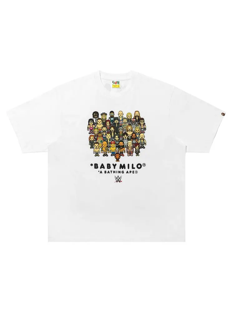 Футболка BAPE x WWE Wrestlers Baby Milo Relaxed Fit Tee — изображение 1 из 2, белый