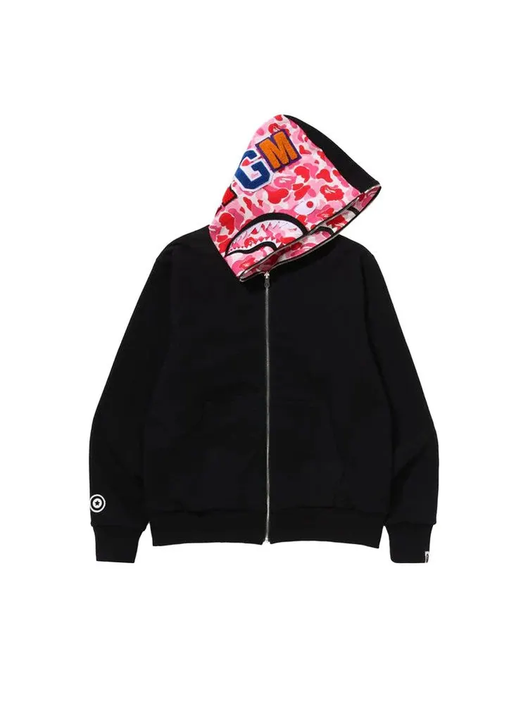 Худи BAPE ABC Reversible Shark Full Zip Hoodie — изображение 1 из 1, розовый