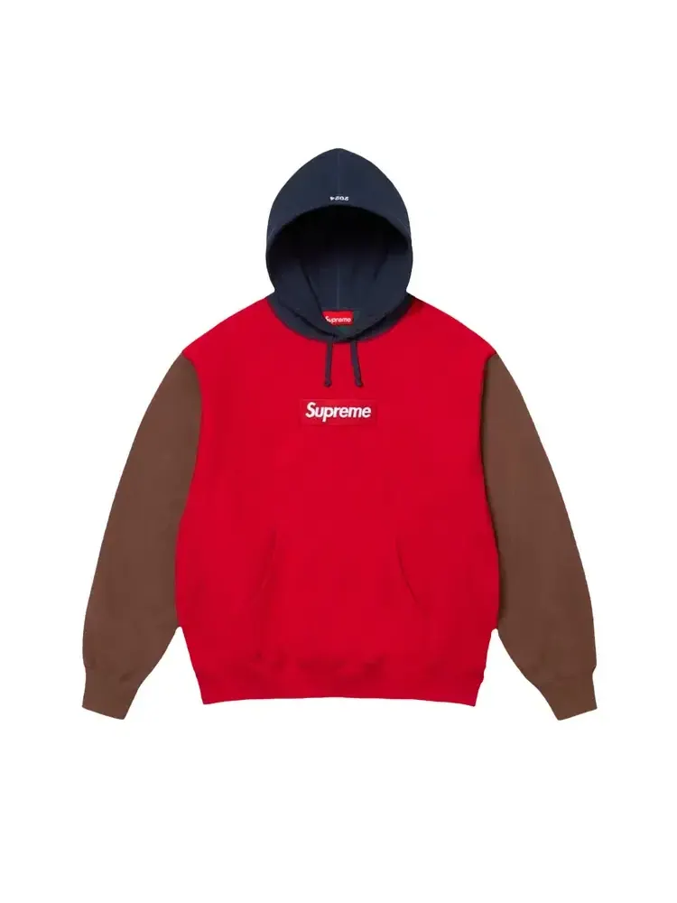 Толстовка Supreme Box Logo Hooded Sweatshirt — красный