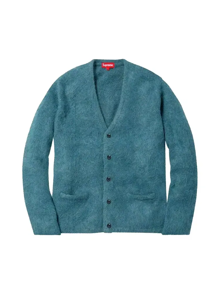 Кардиган Supreme из мохера — синий