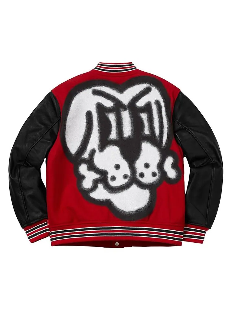 Куртка Supreme Bone Varsity Jacket — изображение 2 из 2, красный