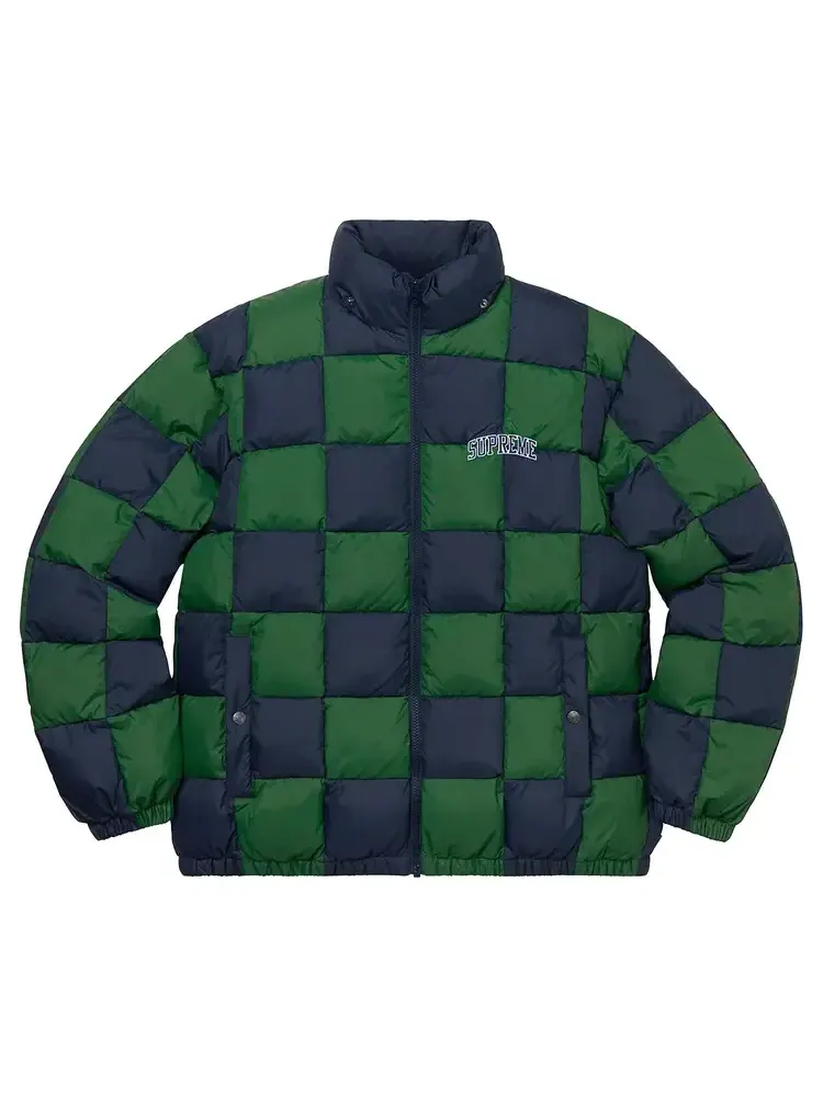 Куртка-пуховик Supreme в клетку — изображение 1 из 2, синий