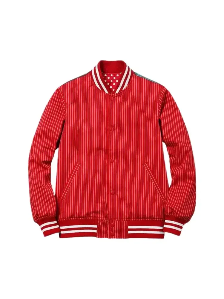 Двусторонняя университетская куртка Supreme x Comme Des Garcons — изображение 1 из 2, красный