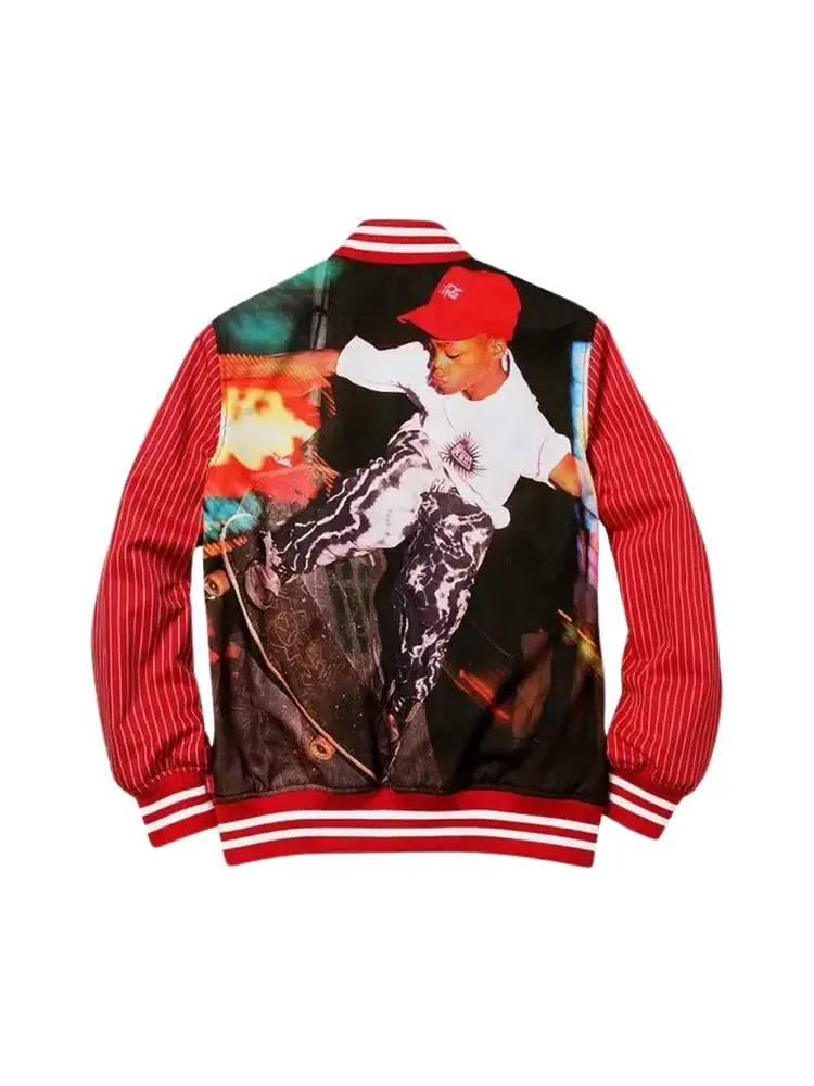 Двусторонняя университетская куртка Supreme x Comme Des Garcons — изображение 2 из 2, красный