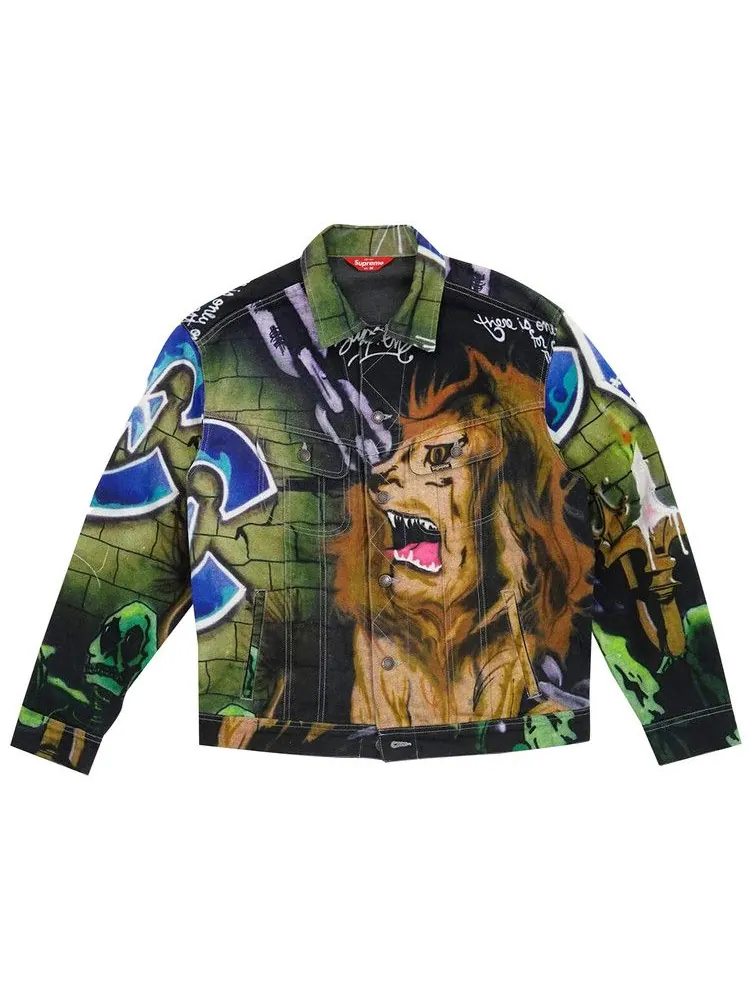 Куртка Supreme Lions Den Denim Trucker Jacket — изображение 1 из 1, мульти