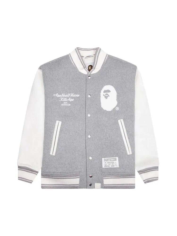 Куртка BAPE Varsity Jacket — изображение 1 из 2, серый