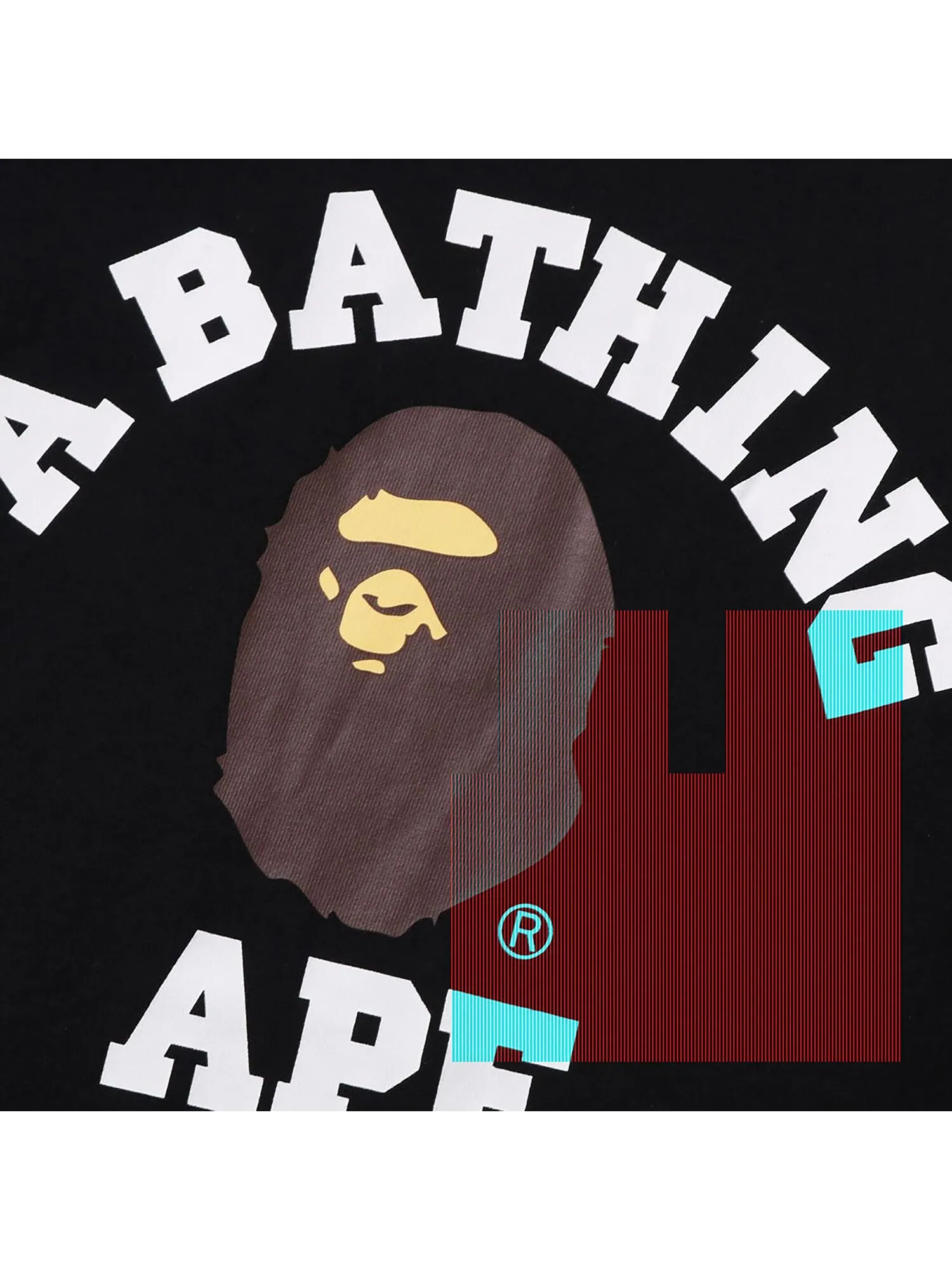 Футболка с длинными рукавами BAPE College — изображение 2 из 2, черный