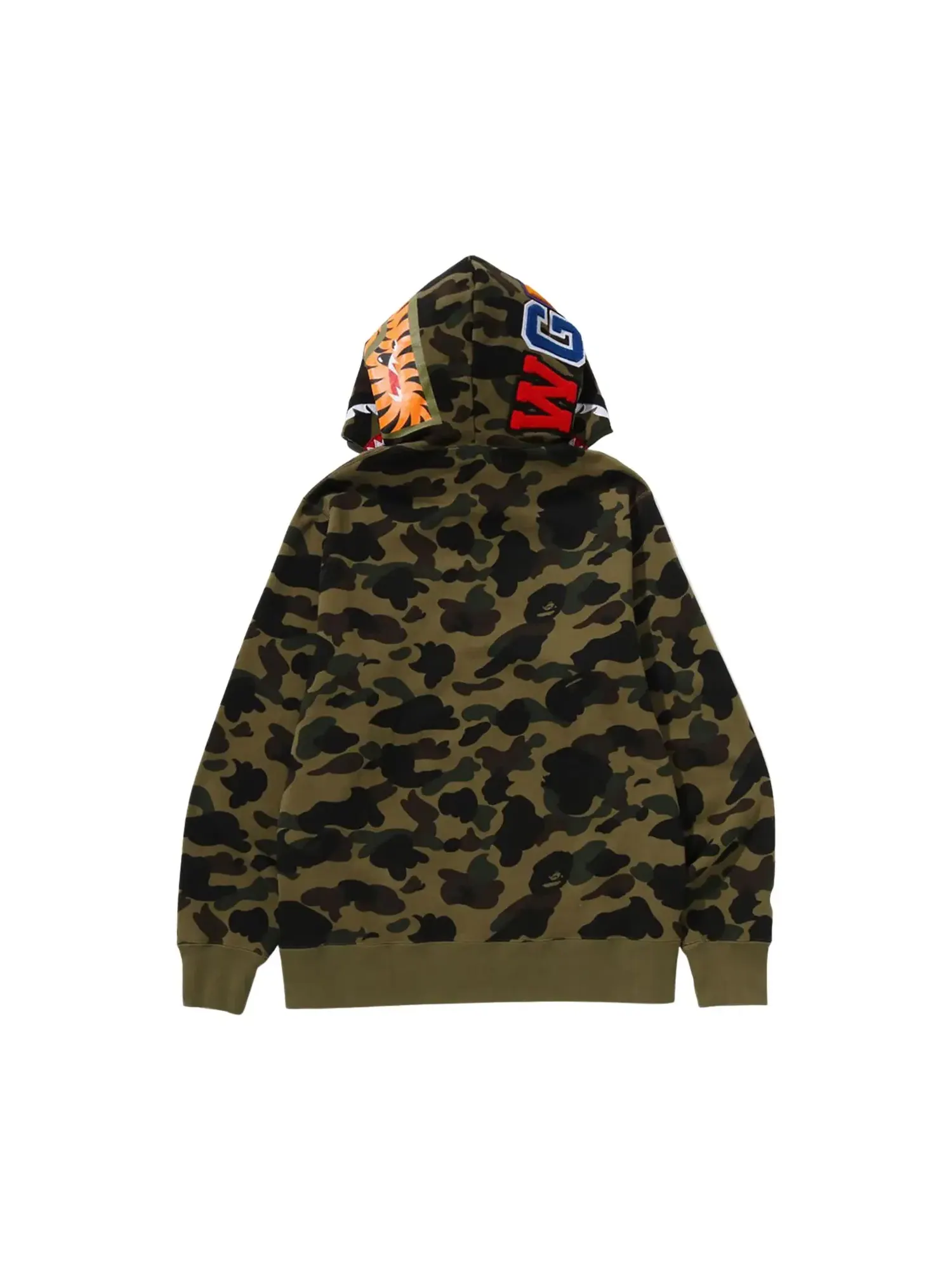 Худи BAPE 1st Camo Shark на молнии — изображение 2 из 2, зеленый