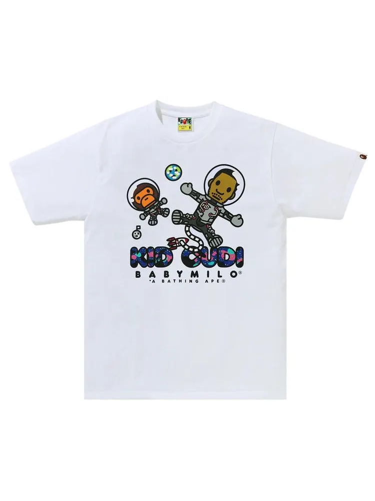 Футболка BAPE x Kid Cudi Baby Milo Moon Man Tee — изображение 1 из 1, белый