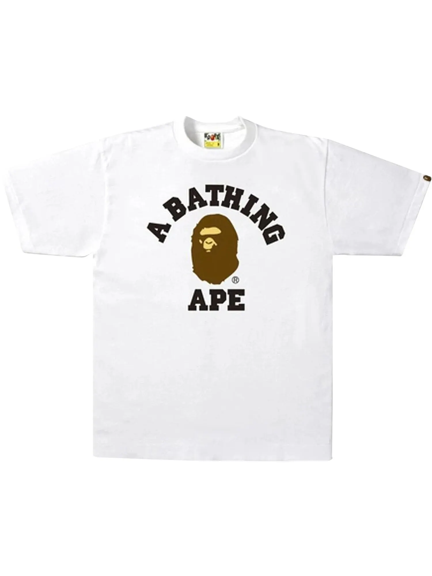 Футболка колледжа BAPE Белая