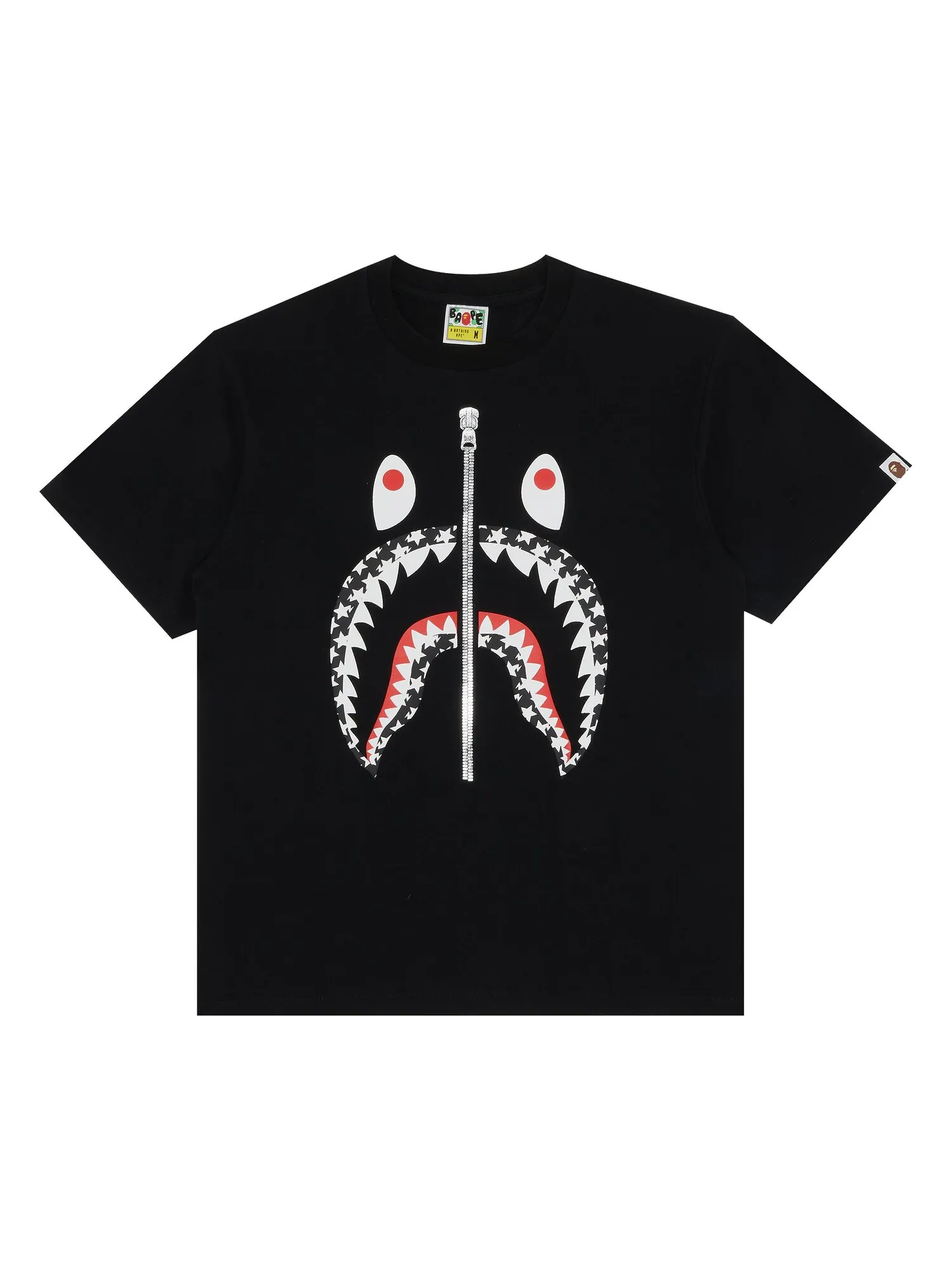 Футболка BAPE Sta Pattern Shark — черный