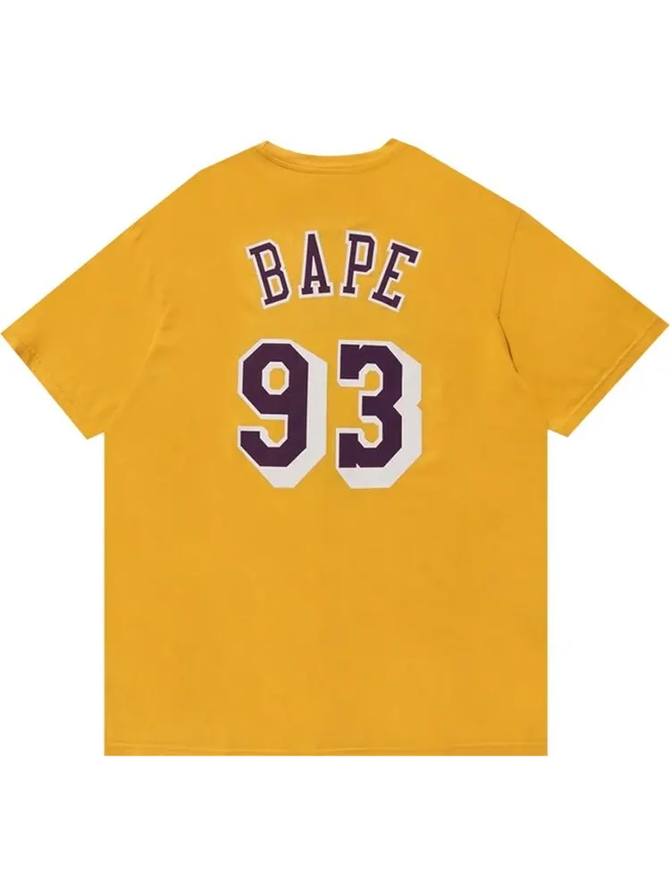 Футболка BAPE x Mitchell & Ness Lakers Tee 'Yellow ' — изображение 2 из 2, желтый