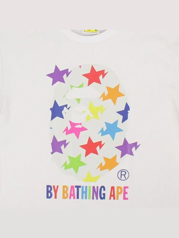 Футболка BAPE Big Head Ape Star Festival 'Multicolor/White' — изображение 3 из 3, мульти