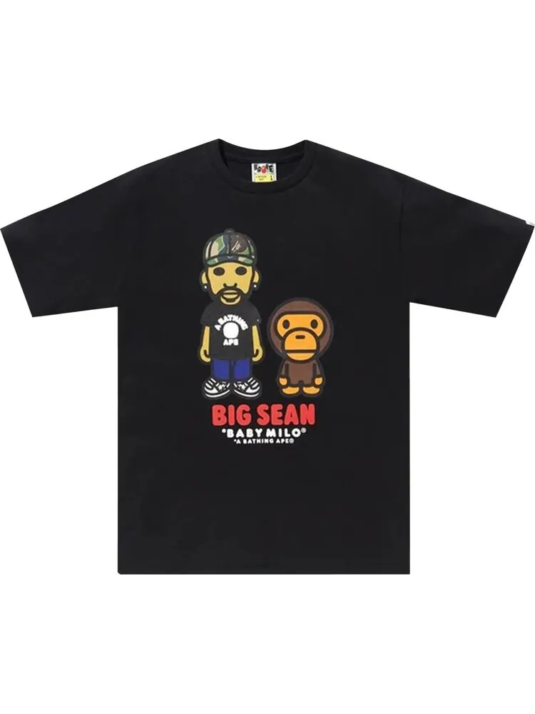 Футболка BAPE x Big Sean Baby Milo T-Shirt 'Black' — изображение 1 из 1, черный