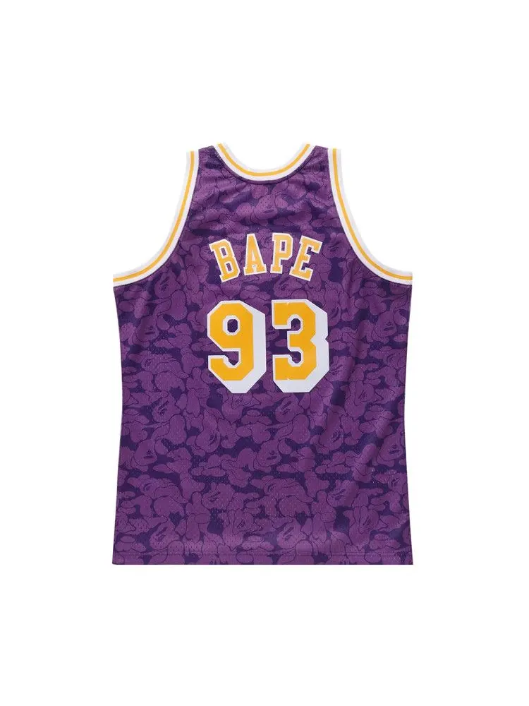 Джерси BAPE x Mitchell Ness Lakers ABC Basketball Swingman Jersey — изображение 2 из 3, фиолетовый