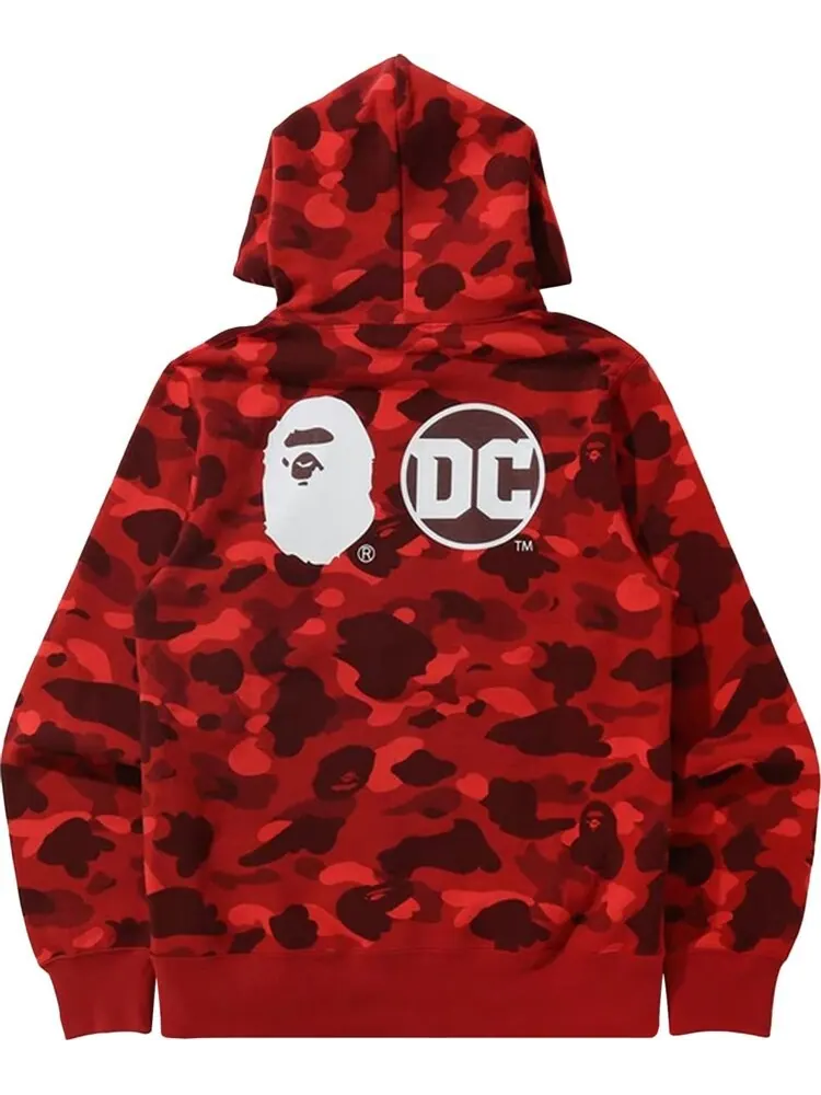 Худи BAPE x DC Superman Camo Pullover Hoodie 'Red' — изображение 2 из 2, красный