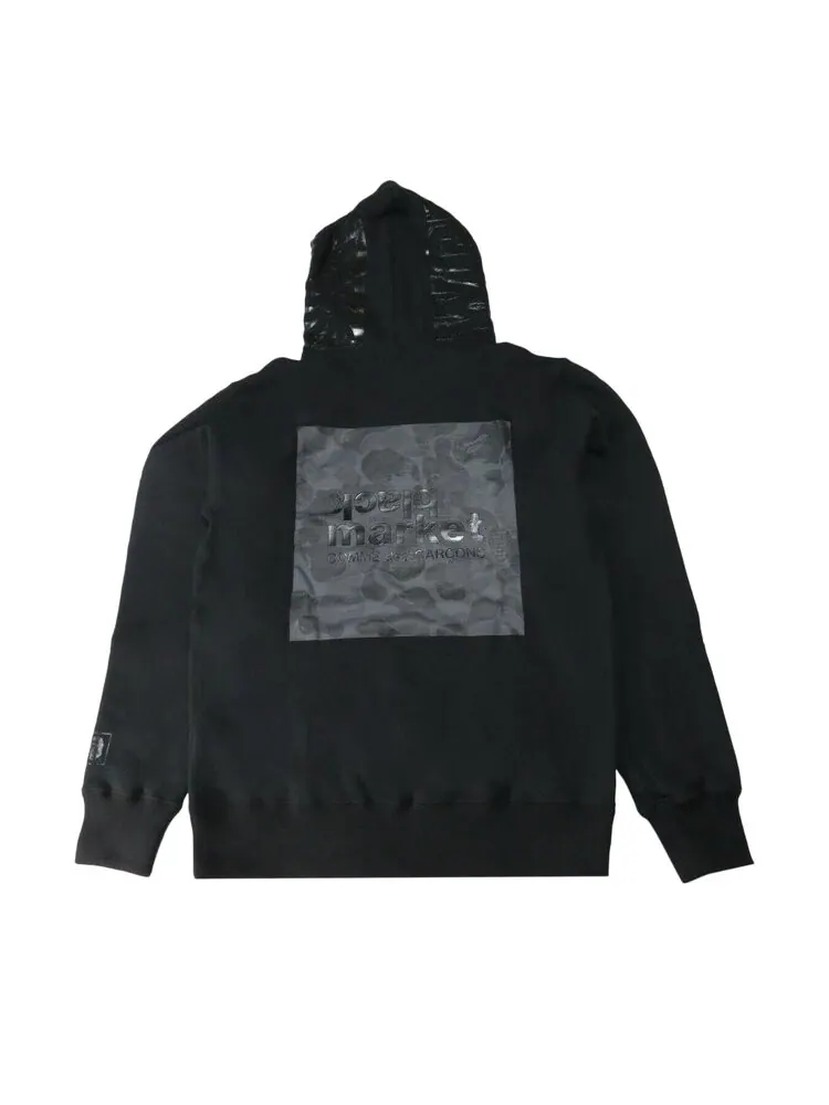 Худи BAPE x Comme des Garçons Black Market Shark Pullover Hoodie — изображение 2 из 2, черный