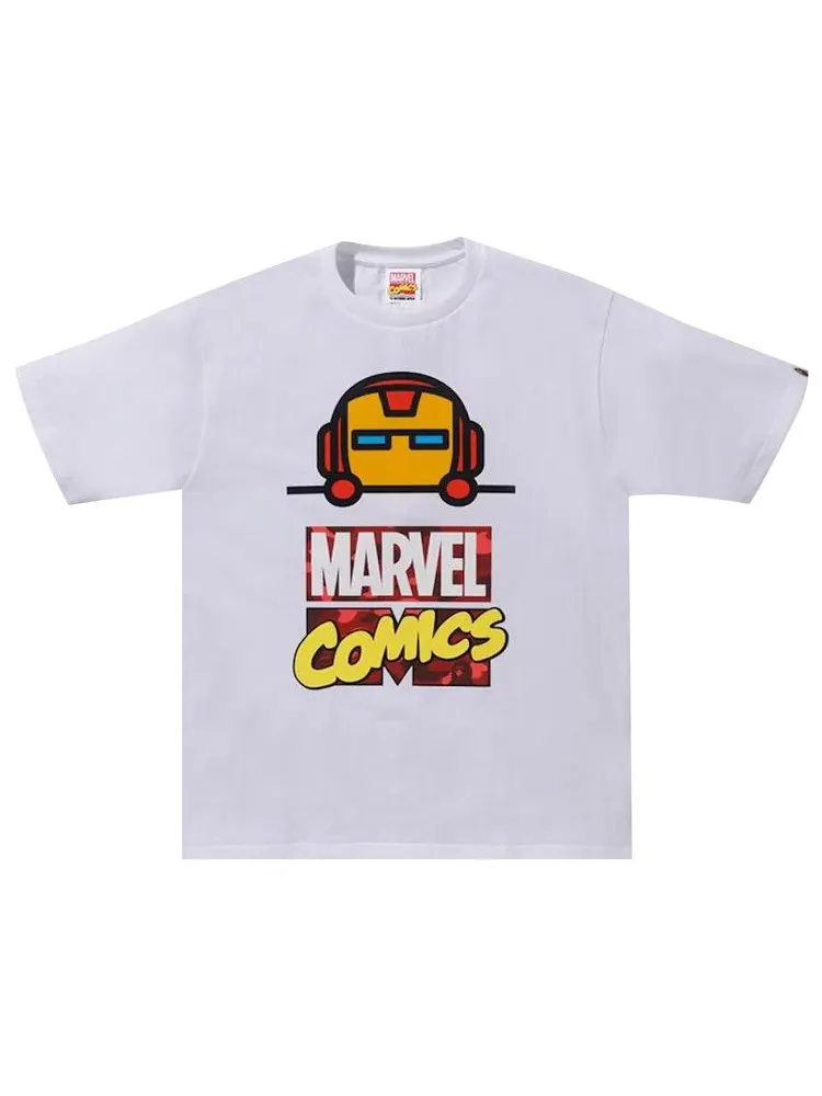Футболка BAPE x Marvel Comics Iron Man Tee — изображение 1 из 1, белый