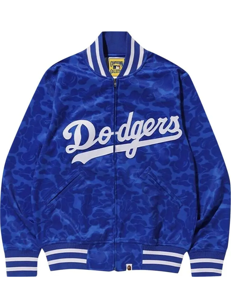 Куртка BAPE x Mitchell & Ness Dodgers Jacket 'Blue' — изображение 1 из 1, синий