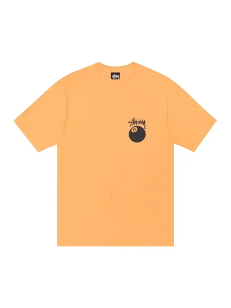Футболка Stussy 8 Ball, окрашенная пигментным красителем — оранжевый
