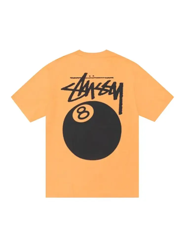 Футболка Stussy 8 Ball, окрашенная пигментным красителем — изображение 2 из 2, оранжевый