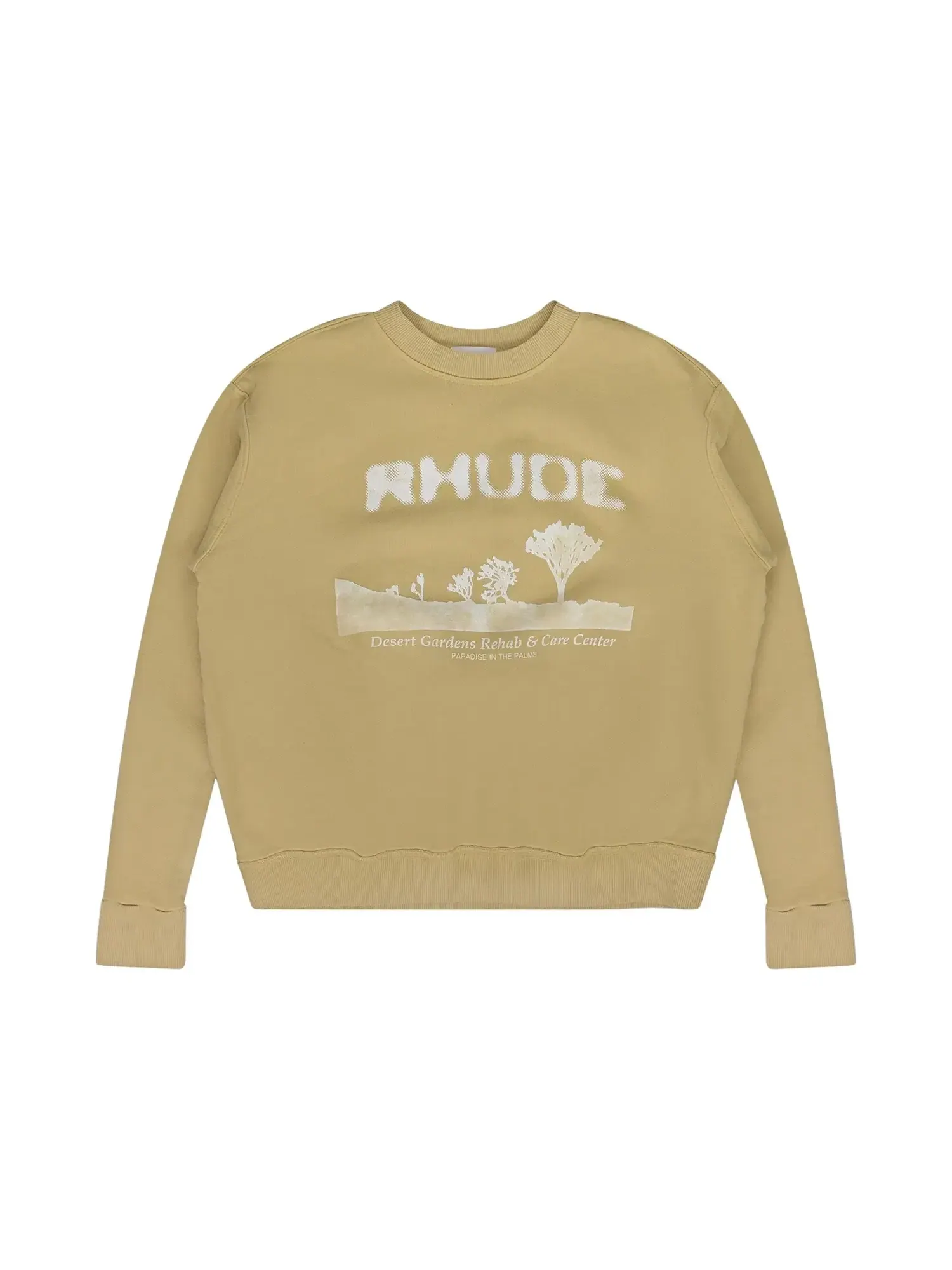 Свитер Rhude Box с круглым вырезом — желтый