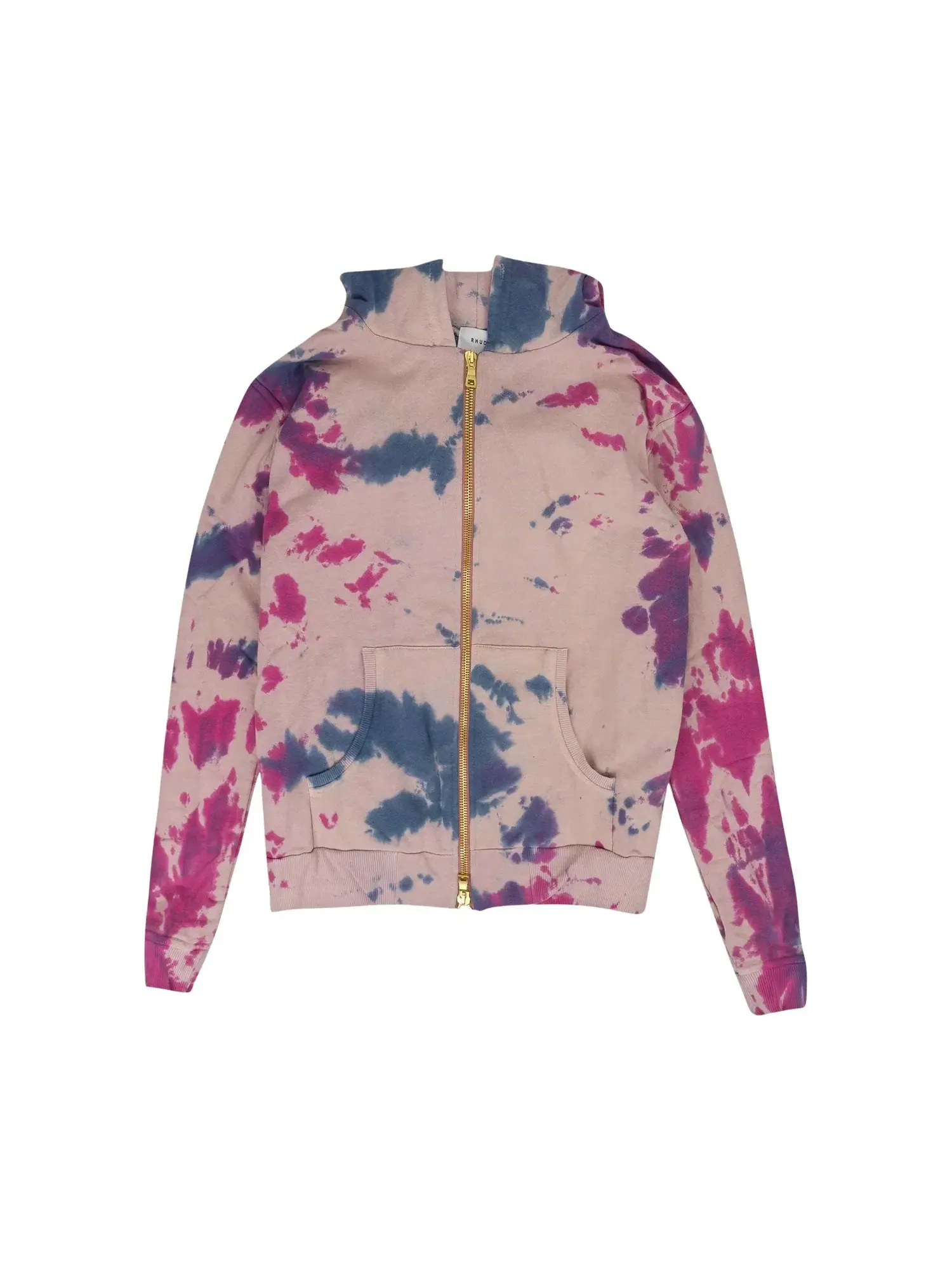Худи на молнии Rhude Peach Tie Dye