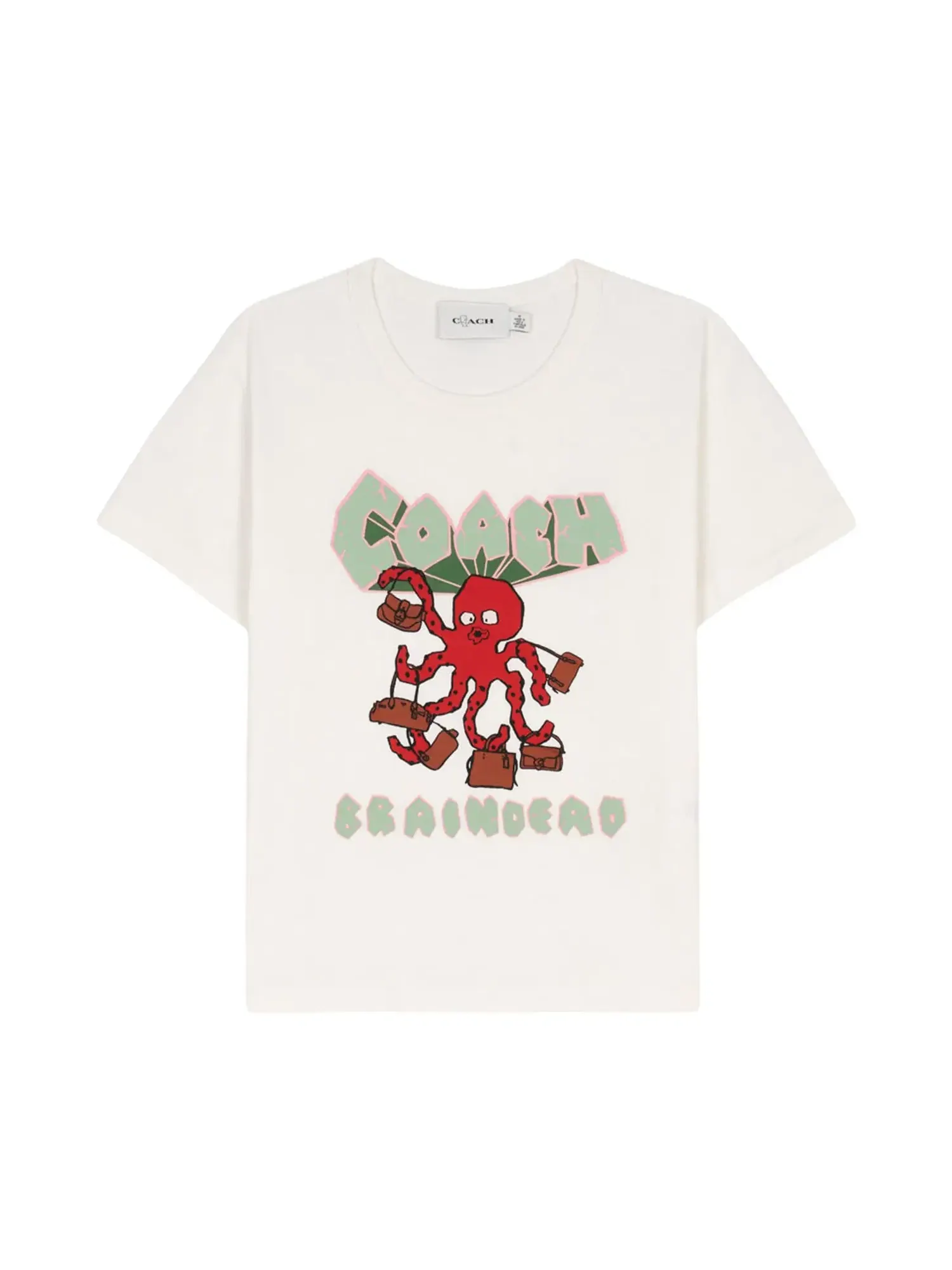Футболка Brain Dead x Coach с графическим изображением осьминога в стиле 90-х