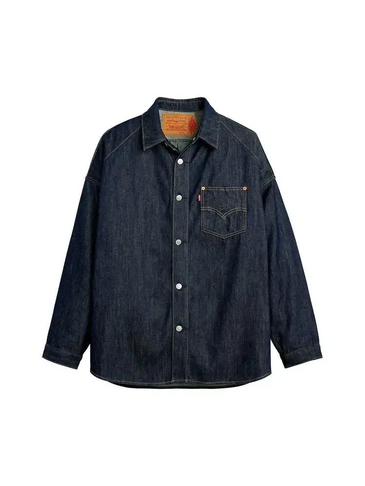 Куртка-рубашка Air Jordan x Levi's 'Indigo' — изображение 1 из 2, синий