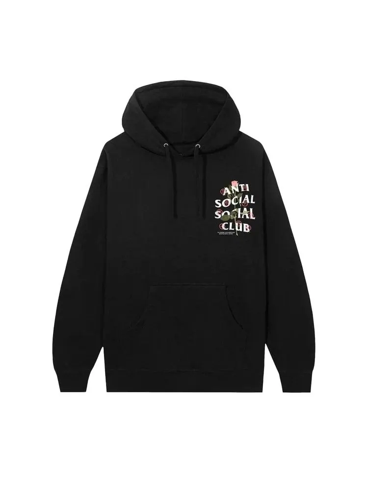 Худи Anti Social Social Club x Sadboyz Pink Rose Hoodie — черный