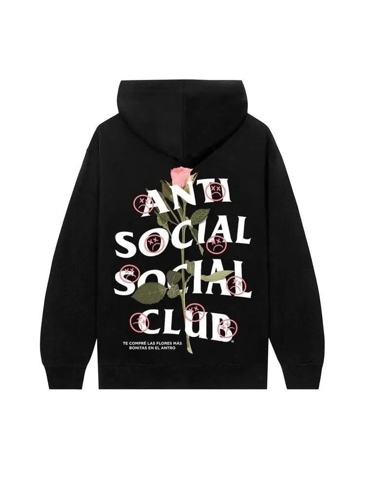 Худи Anti Social Social Club x Sadboyz Pink Rose Hoodie — изображение 2 из 2, черный