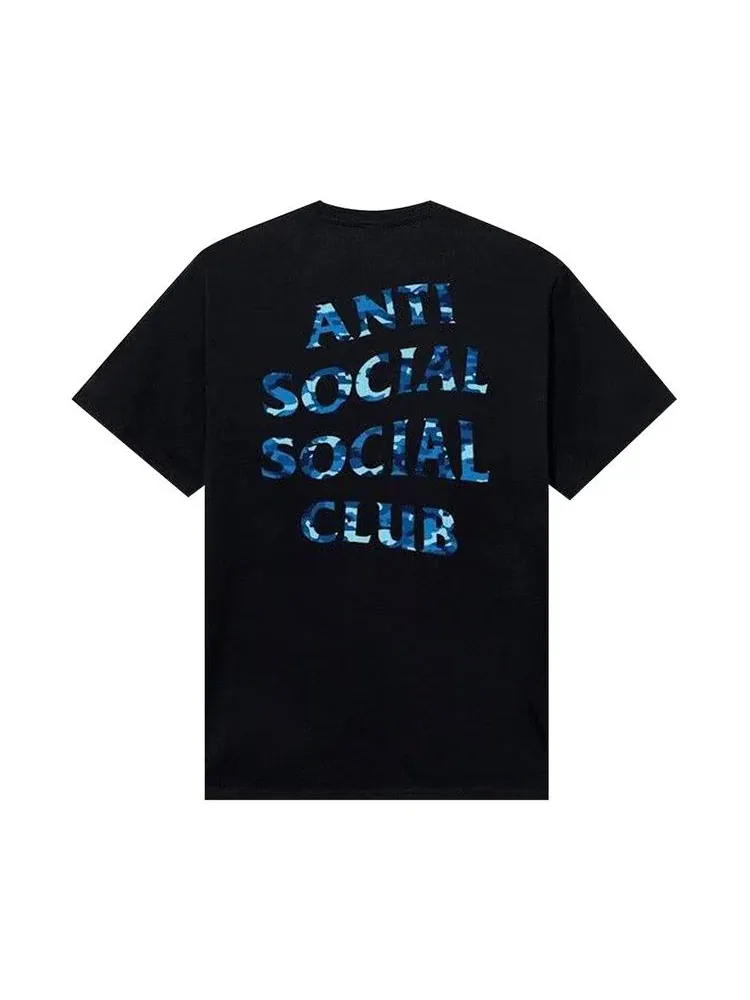 Футболка Anti Social Social Club Woody Blue Camo Tee 'Black' — изображение 2 из 2, черный