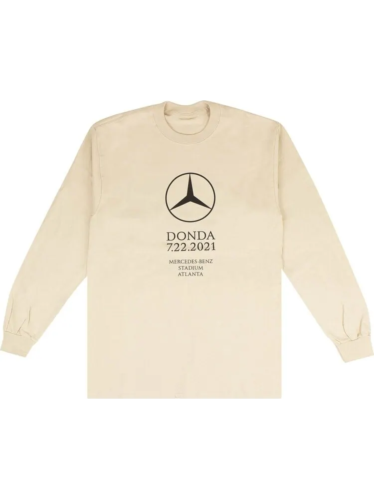 Лонгслив Kanye West DONDA Listening Party Long-Sleeve Tee 'Beige' — бежевый