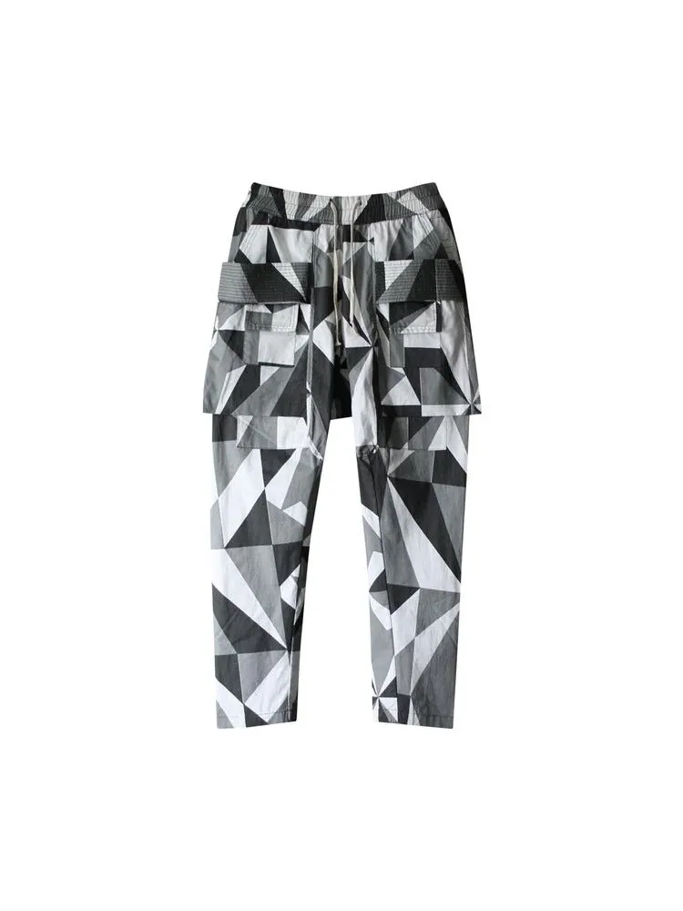 Брюки Rick Owens DRKSHDW Geometric Creatch Cargo Pant — мульти
