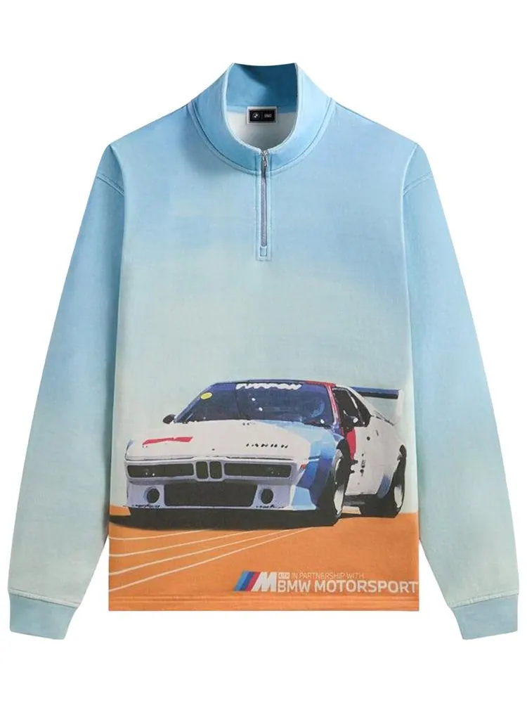 Толстовка Kith x BMW Retro Vintage Quarter Zip — синий