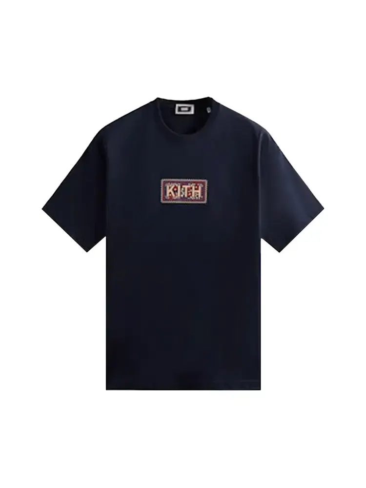 Футболка Kith Needlepoint Classic Logo Tee — черный