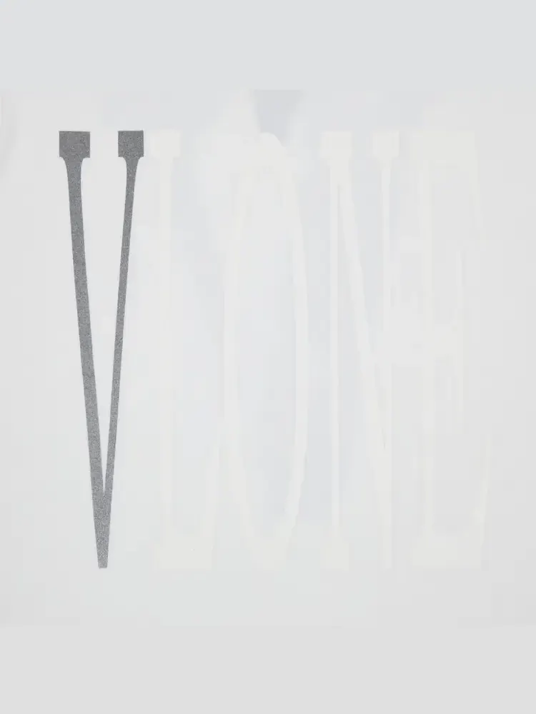 Футболка Vlone Staple 'Белый/Белый/Серебристый' — изображение 3 из 4