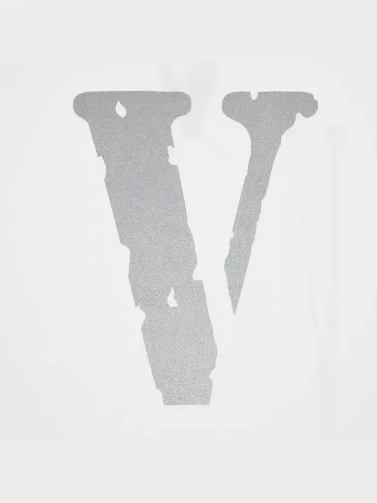 Футболка Vlone Staple 'Белый/Белый/Серебристый' — изображение 4 из 4