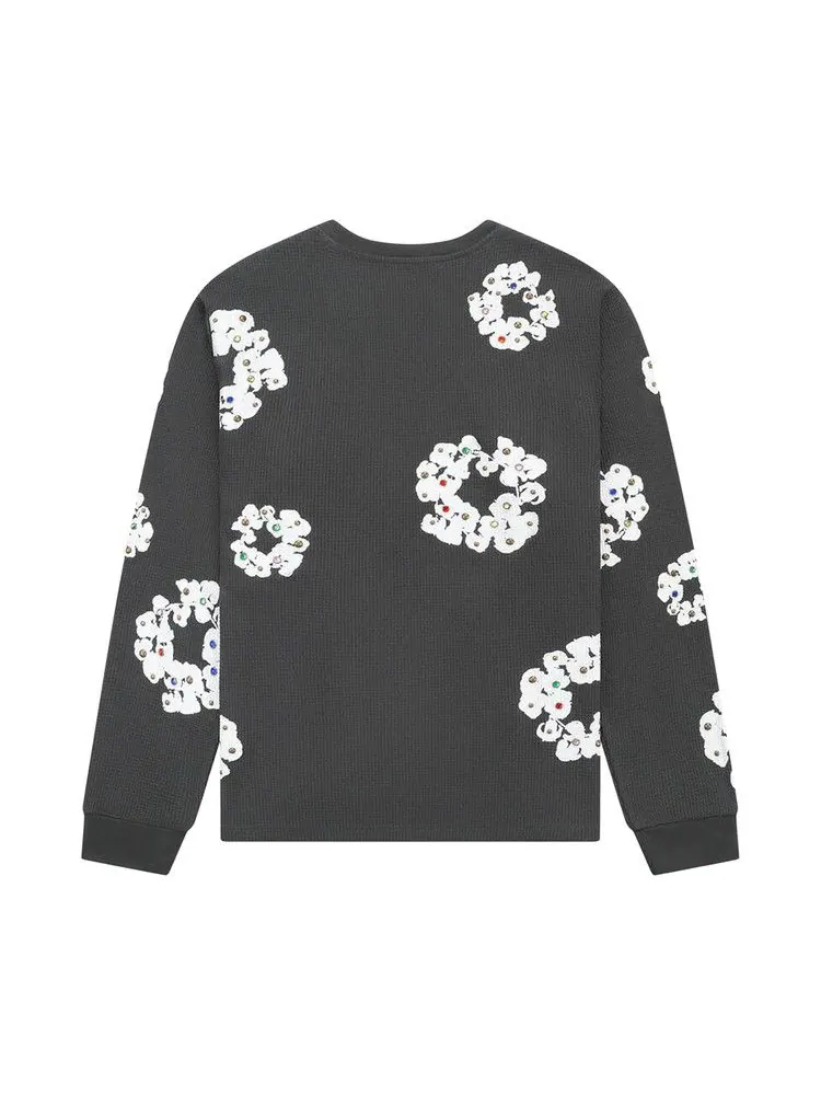 Топ Denim Tears Rhinestone Wreath Thermal — изображение 2 из 3, винтажный черный