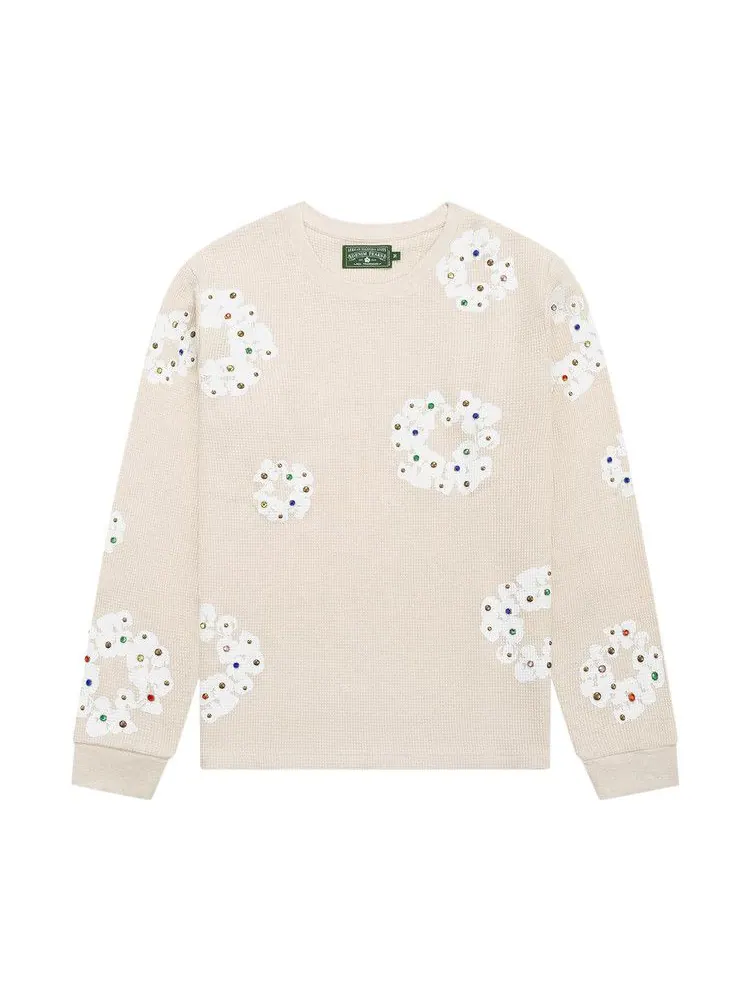 Топ Rhinestone Cotton Wreath Thermal