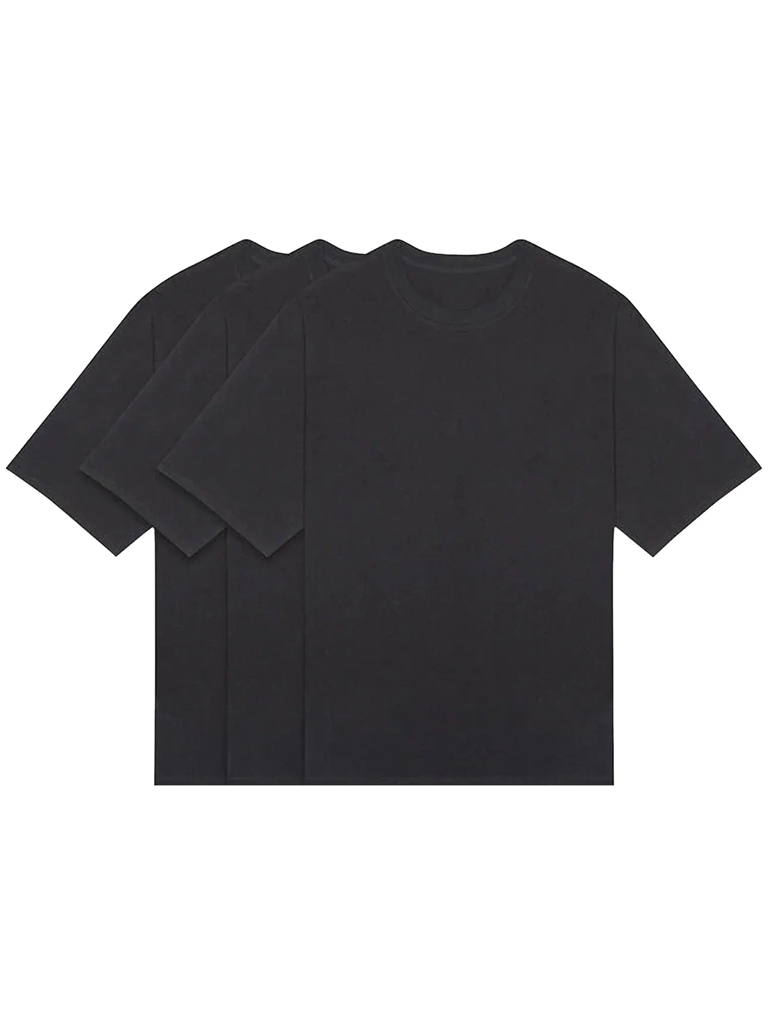 Комплект футболок Fear of God Essentials с круглым вырезом, 3 шт — черный