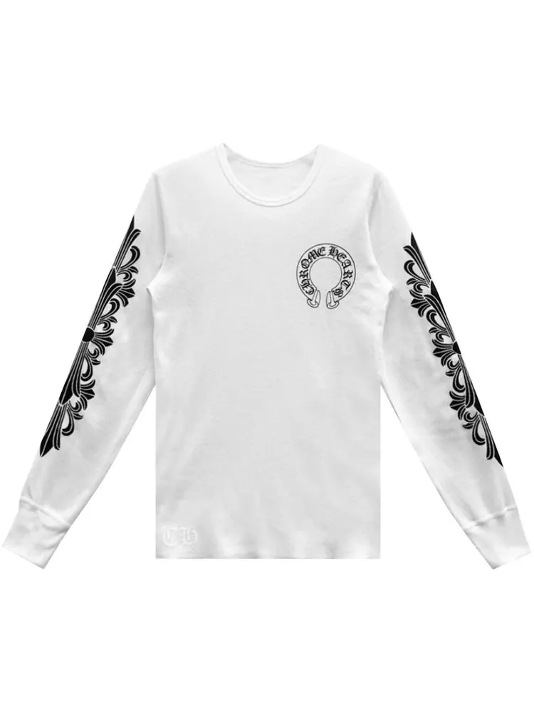 Футболка Chrome Hearts Horseshoe Thermal Waffle T-Shirt 'White' — белый