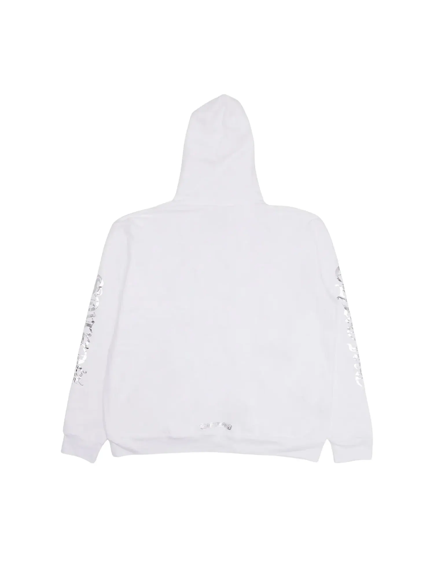 Худи Chrome Hearts с металлическим принтом и вертикальным логотипом — изображение 2 из 2, белый
