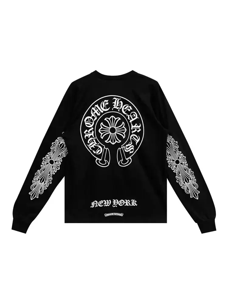 Футболка с длинными рукавами Chrome Hearts New York — изображение 2 из 2, черный