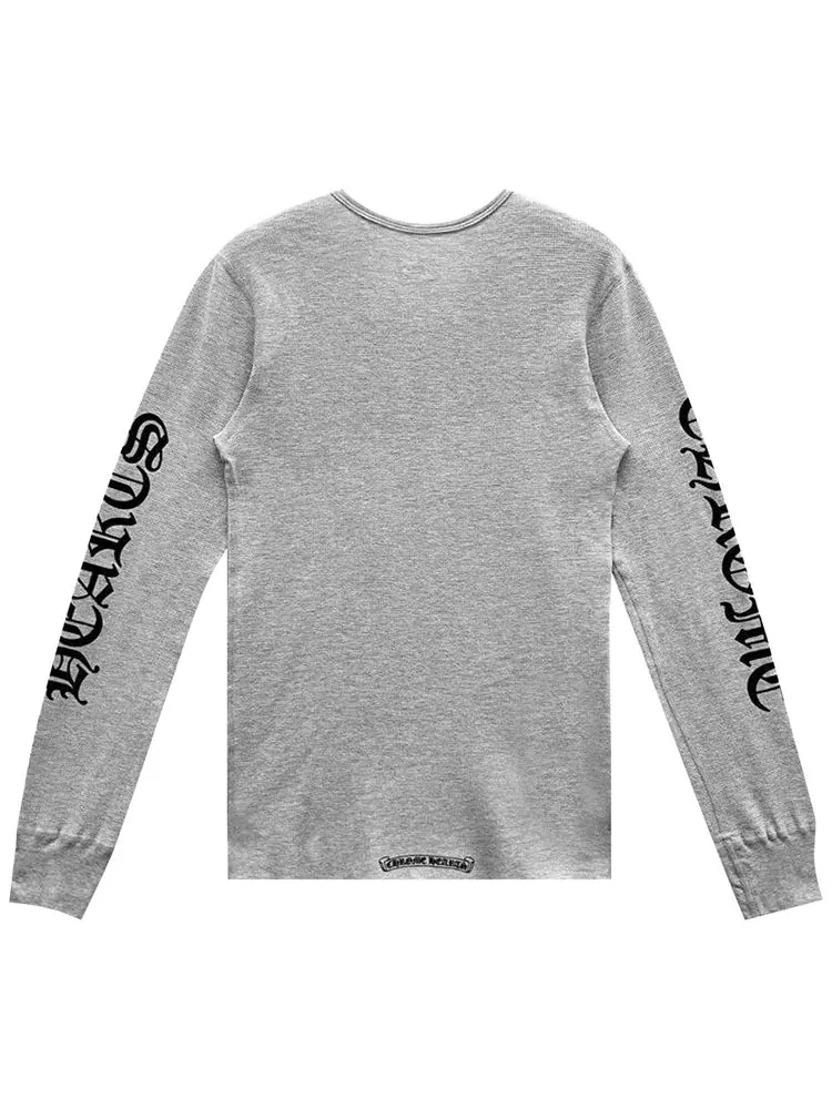 Футболка Chrome Hearts Scroll Logo Long-Sleeve Thermal T-Shirt 'Grey' — изображение 2 из 2, серый