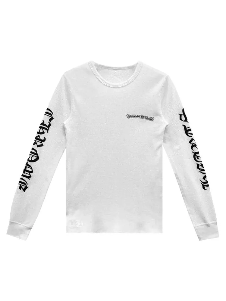 Футболка Chrome Hearts Scroll Logo Long-Sleeve Thermal T-Shirt